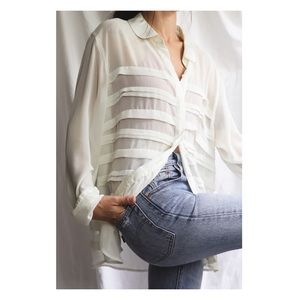 Sheer Button Down Blouse